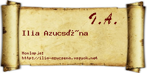 Ilia Azucséna névjegykártya